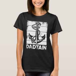 Mens Captain Dad Man Myth Daddy Father's Day Boat  T-Shirt