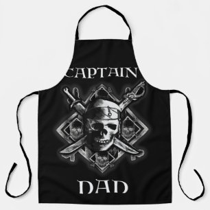 Mens Captain Dad Pirate Funny Father's Day Sailor  Apron