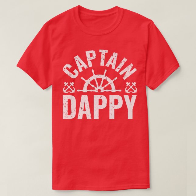 Mens Captain Dappy Boat Owner Lake Boating Father' T-Shirt (Design Front)