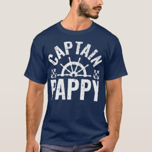 Mens Captain Pappy Boat Owner Lake Boating Father' T-Shirt