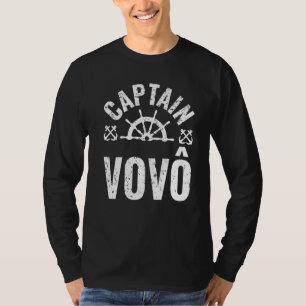 Mens Captain Vovo Boat Owner Lake Boating Father's T-Shirt