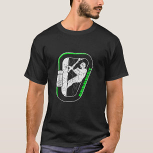 Mens Carabiner Design Tree Climber chainsaw Arbori T-Shirt