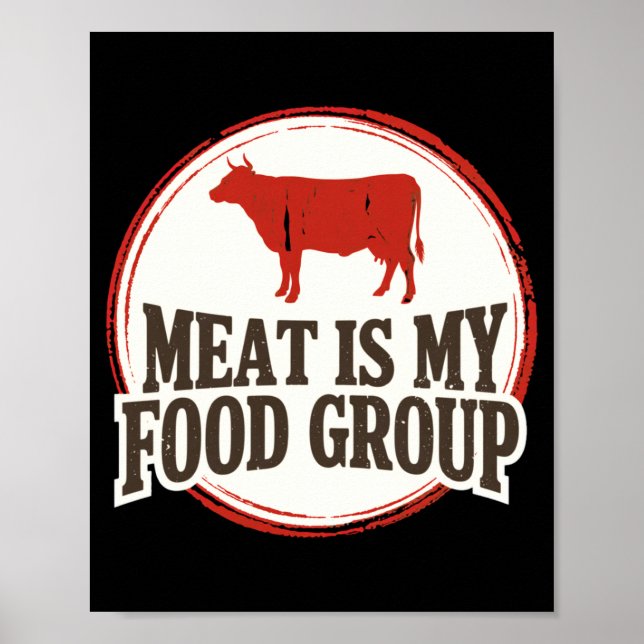 Mens carnivore meat is food group beef performance poster (Front)