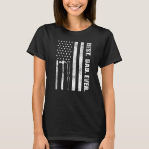 Mens Carpenter Dad Usa Flag Best Woodworker Dad Ev T-Shirt