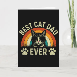Mens Cat Dad Best Cat Dad Ever Funny Cat Daddy Vin Card
