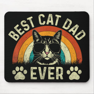 Mens Cat Dad Best Cat Dad Ever Funny Cat Daddy Vin Mouse Mat