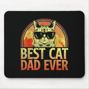 Mens Cat Dad Ever Funny Cat Dad Shirt Father's Day Mouse Mat