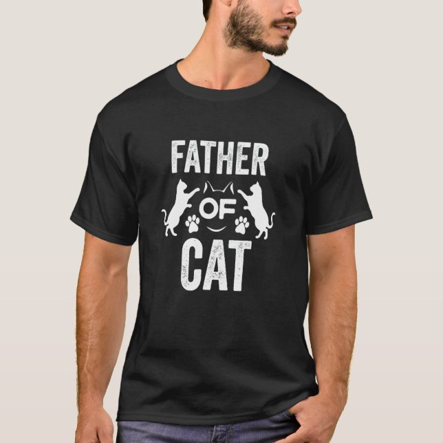 Mens  Cat Dad Quotes Father S Of Cat Meme Costume T-Shirt (Front)