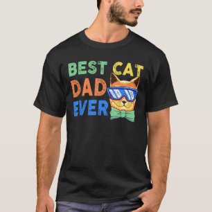 Mens Cat Daddy Father Best Cat Dad Ever Fathers Da T-Shirt