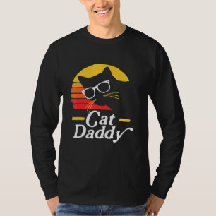 Mens Cat Daddy Vintage Eighties Style Cat Hipster  T-Shirt