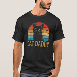 Mens Cat For Men Dad Father Vintage Cat Daddy T-Shirt