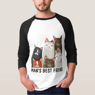 MEN'S CAT T-SHIRTS, MAN'S BEST FRIEND T-Shirt