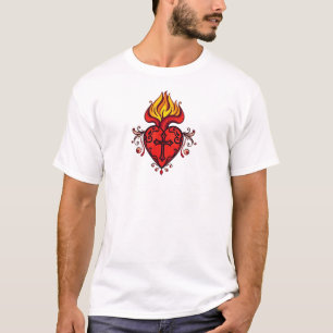 Men's Catholic Sacred Heart Tee Shirt