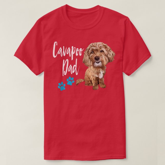 Mens Cavapoo Dad Cavapoo Lovers Cute Funny Design  T-Shirt (Design Front)