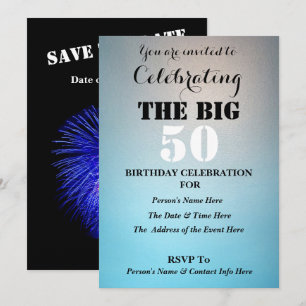 Men's Celebrating THE BIG (Any Age) - Invitation