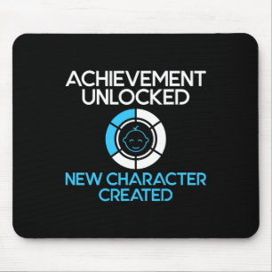Mens Character Created New Dad Pregnancy Announcem Mouse Mat