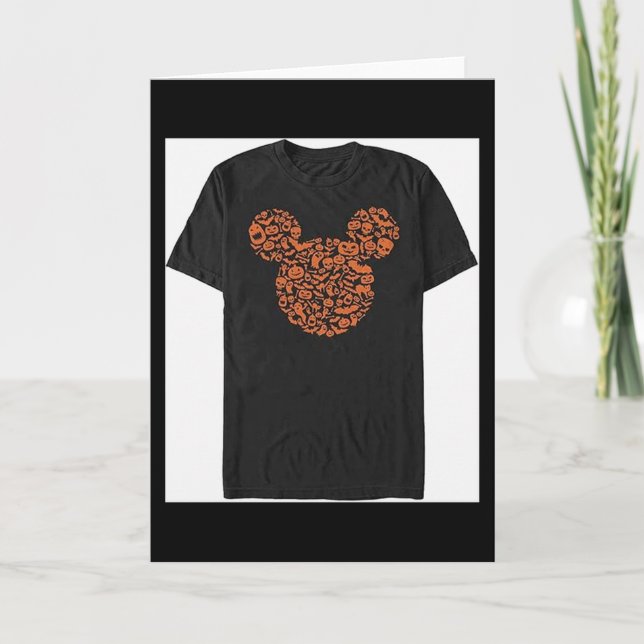 Mens Characters Mouse Ears Halloween Icons  Card (Front)