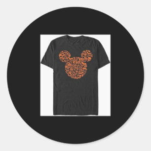 Mens Characters Mouse Ears Halloween Icons  Classic Round Sticker