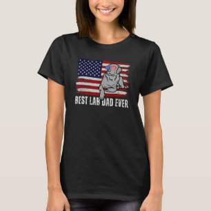 Mens Charcoal Lab Dad Labrador Retriever Vintage R T-Shirt