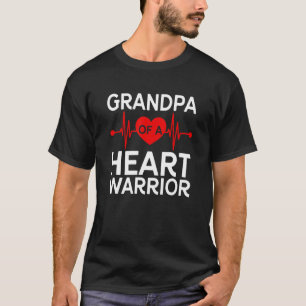 Mens CHD Warrior Grandpa Congenital Heart Disease T-Shirt