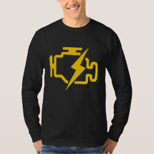 Mens Check Engine Light Engine Damage Car Mechanic T-Shirt