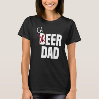 Mens Cheer Dad Cheerleading Dad Beer  Cheerleader  T-Shirt