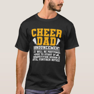 Mens Cheerleading Papa Funny Cheer Dad T-Shirt