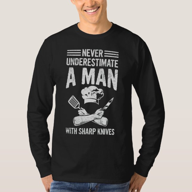 Mens Chef Cooking Quote For A Kitchen Chef T-Shirt (Front)