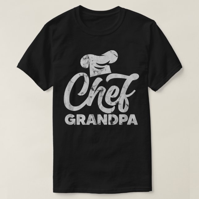 Mens Chef Grandpa Grandfather Cook Culinary Cookin T-Shirt (Design Front)