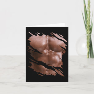 Mens Chest Six Pack I Muscles Bodybuilder I Fake M Card