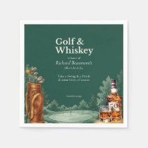 Men's Chic Golf and Whiskey Themed 50th Birthday