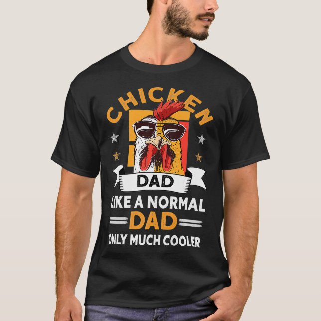 Mens Chicken Dad  Farmer Rooster Hen Chicken vocat T-Shirt (Front)