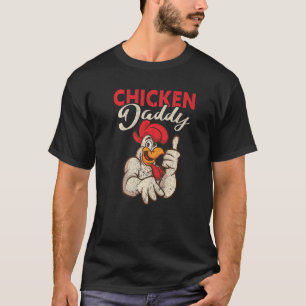 Mens Chicken Daddy Local Farm Papa Farmer Dad 3 T-Shirt