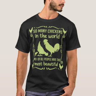 Mens Chicken family chicken farming breeding humor T-Shirt