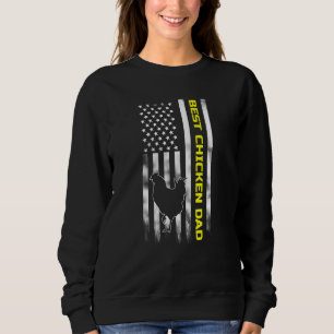 Mens Chicken Farmer Lover American Flag Best Chick Sweatshirt