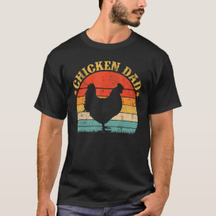Mens Chicken Vintage Retro Chicken Dad Father's T-Shirt
