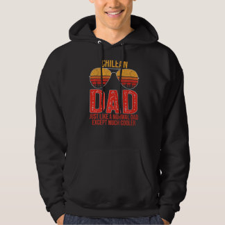 Mens Chilean Dad Retro Sunglasses Chile Father's D Hoodie
