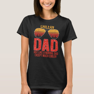 Mens Chilean Dad Retro Sunglasses Chile Father's D T-Shirt