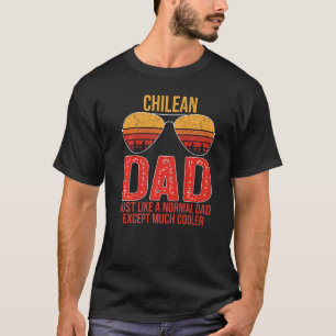 Mens Chilean Dad Retro Sunglasses Chile Father's D T-Shirt