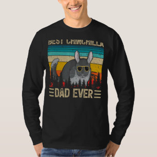 Mens Chinchilla Vintage Best Chinchilla Dad Ever F T-Shirt