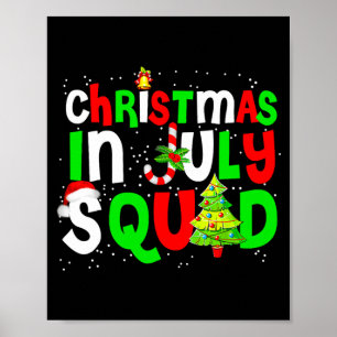 Mens christmas in july squad funny summer xmas men poster