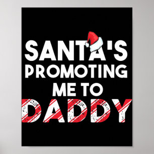 Mens Christmas Pregnancy Announcement - New Dad Gi Poster