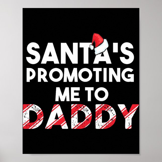 Mens Christmas Pregnancy Announcement - New Dad Gi Poster (Front)