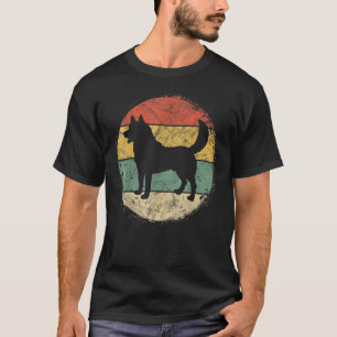 Mens Circular Retro Husky Owner Siberian Huskies D T-Shirt