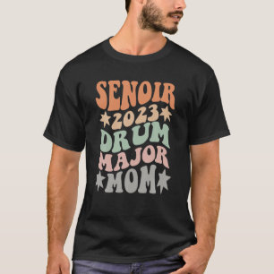 Mens Class Of 2023 Senior Drum Major Mum Retro T-Shirt