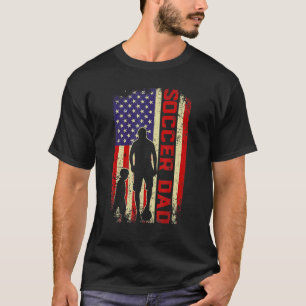 Mens Classic Soccer Dad American Flag Patriotic Fa T-Shirt