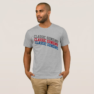 Men's CLASSIC SUNDAYS Grey/Red/Blue Tee