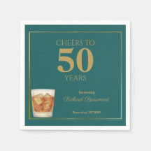 Men's Classic Teal Gold Cheers 50th Birthday