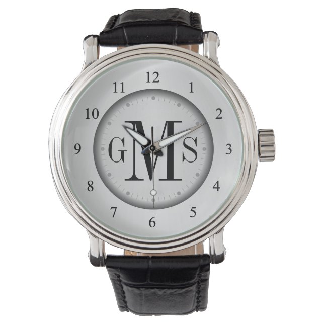 Men's Classy Personalised Monogram Watch (Front)