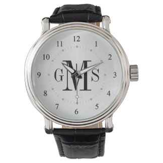 Men's Classy Personalised Monogram Watch